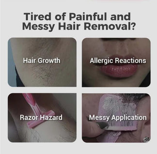 | Painless Hair Removal Cream for Hormonal Facial Hair Dermatologist-Recommended | Smooth, Flawless Skin Without Irritation | Quick & Long- Lasting Results❤❤❤❤